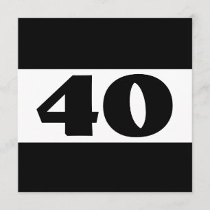 Invitation 40e anniversaire du Black and White Modern W857