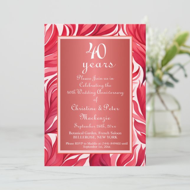 Invitation 40e anniversaire du Mariage de Ruby (Debout devant)