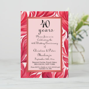 Invitation 40e anniversaire du Mariage de Ruby