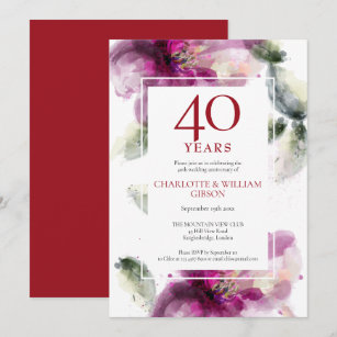 Invitations Faire Part Cartes Anniversaire Mariage 45 Ans Zazzle Ca