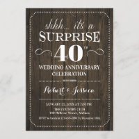 40e anniversaire du Mariage surprise - Bois rustiq