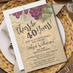 Invitation 40e anniversaire du vignoble   À 40 ans de vin