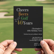 40e anniversaire Golf Cheers Bières Party