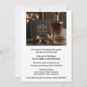Invitation 40e anniversaire Milestone Vieilli à la perfection