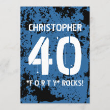 40e anniversaire Motif A10 à la mode BLUE Grunge