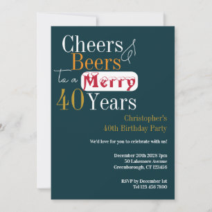 Invitation 40e anniversaire Noël Soirée des bières