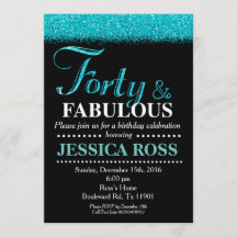 40e anniversaire parties scintillant turquoise