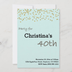 Invitation 40e anniversaire Personnalisé dans Pastel Colors I