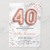 40e anniversaire - Rose Ballons d'or effet marbre