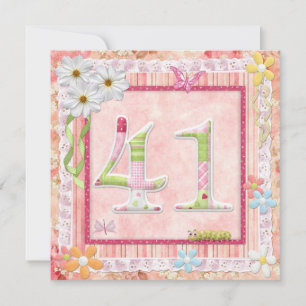 Invitation 41e anniversaire style scrapbooking