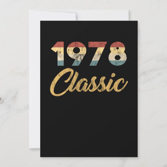 Invitation 42 nd Birthday Gift for Men And Women 1978 Classic (Devant)