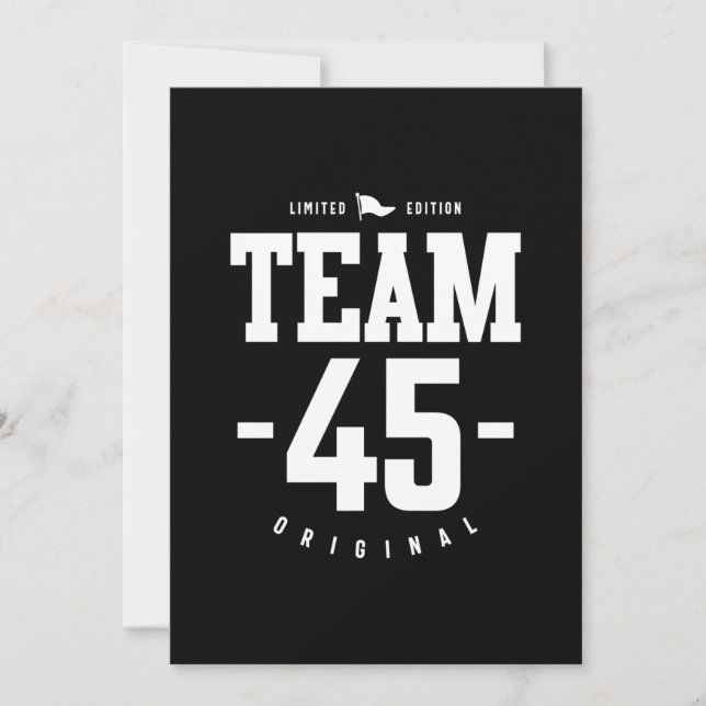 Invitation 45 Ans - Cadeau drôle pour 45ème anniversaire (Devant)