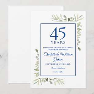 Invitation 45e 65e anniversaire Sauvez la verdure