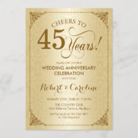 45e anniversaire de mariage - Damassé or