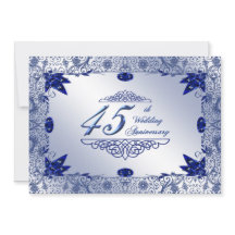 Invitation 45e anniversaire de mariage Saphir 5x7