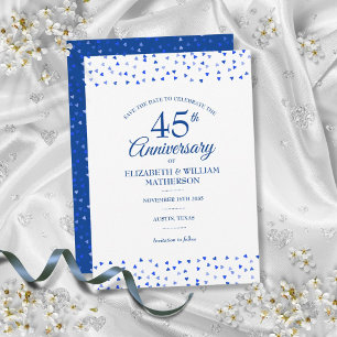 Invitation 45e Célébration d'anniversaire de 65 ans Save the 