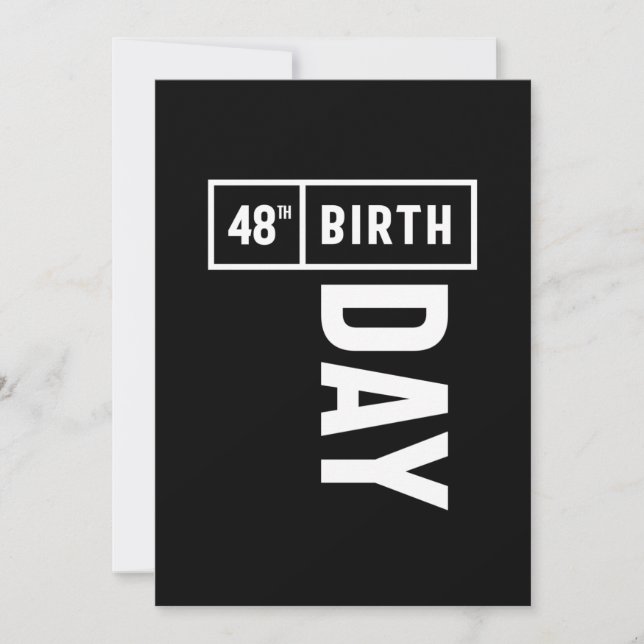 Invitation 48 Ans - 48e Anniversaire Drôle Cadeau (Devant)