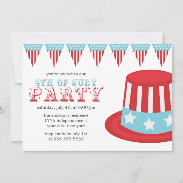 Invitation 4 juillet (Devant)