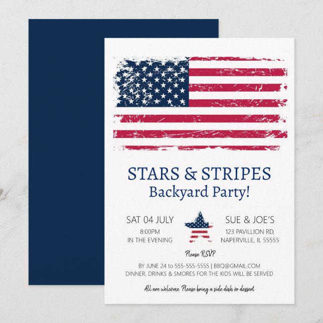 Invitation 4 juillet (Devant / Derrière)