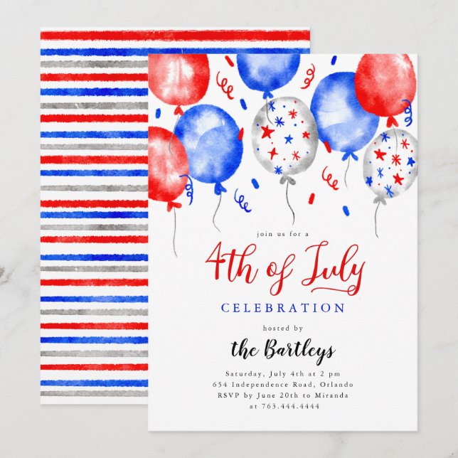 Invitation 4 juillet (Devant / Derrière)