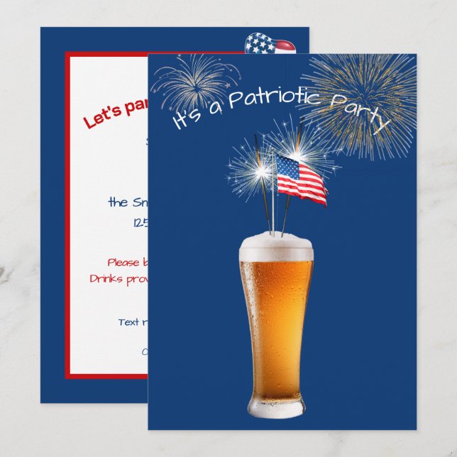 Invitation 4 juillet (Devant / Derrière)