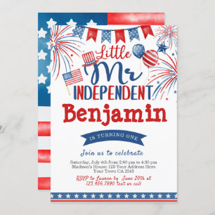 Invitation 4 juillet Anniversaire, M. Independent