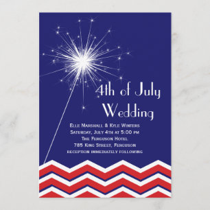 Invitation 4 juillet avec Chevrons