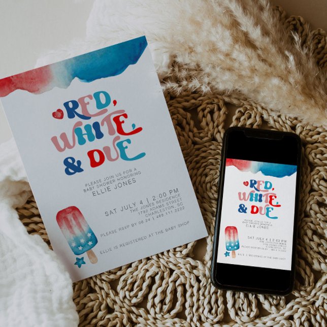 Invitation 4 juillet Baby shower (Créateur téléchargé)