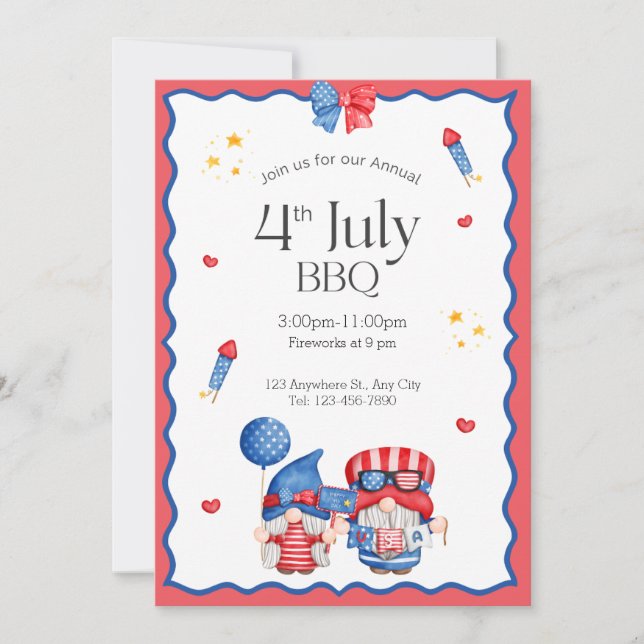 Invitation 4 juillet Barbecue (Devant)