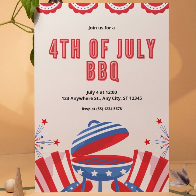 Invitation 4 juillet BBQ (Créateur téléchargé)