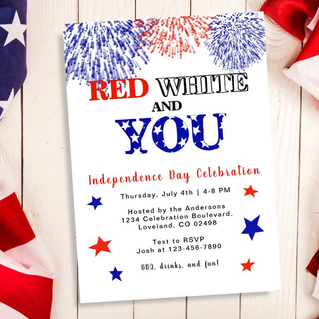 Invitation 4 juillet BBQ Été (Créateur téléchargé)