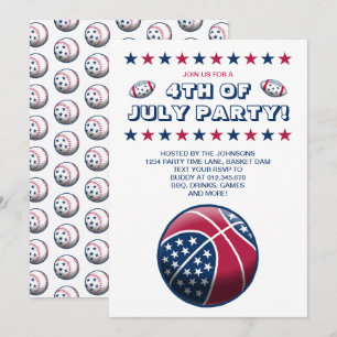 Invitation 4 juillet boules de fête