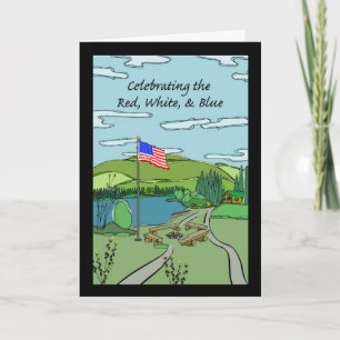 Invitation 4 juillet Celebration Etats-Unis Fanion