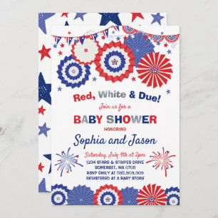 Invitation 4 juillet douche d'invitation de baby shower 4