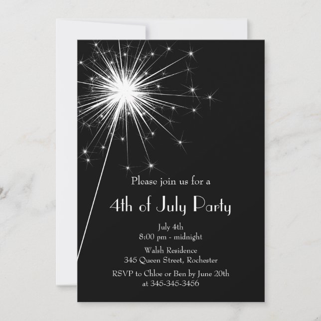 Invitation 4 juillet Fête (Devant)