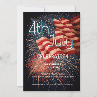 Invitation 4 juillet Fête Bash