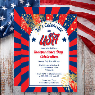 Invitation 4 juillet Fête de l'Indépendance Fête des Etats-Un