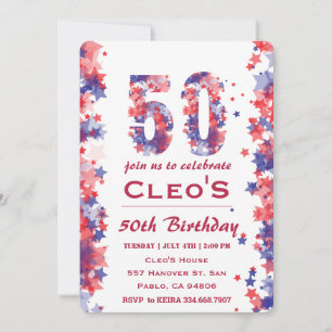 Invitation 4 juillet fête du 50e anniversaire