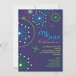 Invitation 4 juillet Fireworks Party