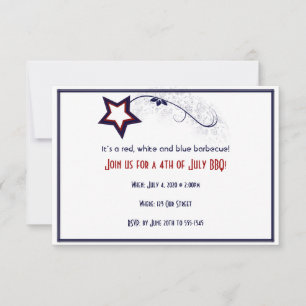 Invitation 4 juillet lumière étoile patriotique