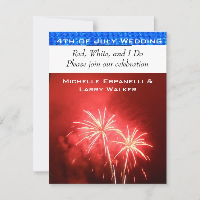 Invitation 4 juillet Mariage (Devant)