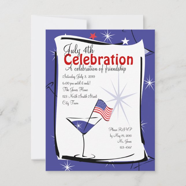 Invitation 4 juillet Martini (Devant)