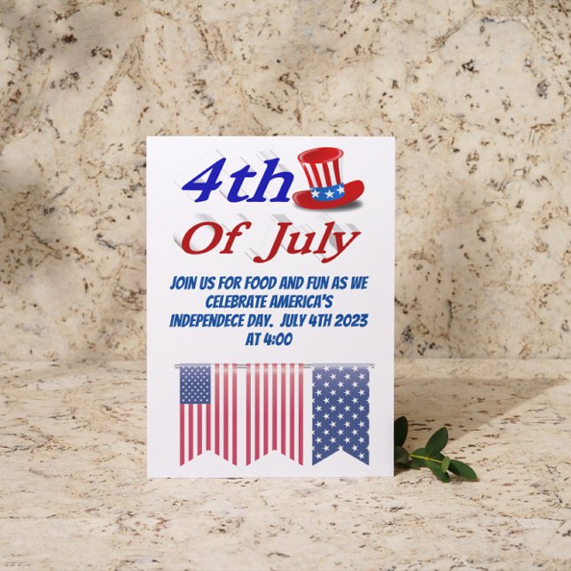 Invitation 4 juillet Oncle Sam (Créateur téléchargé)
