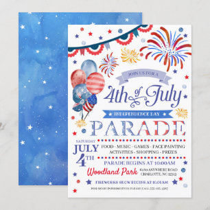 Invitation 4 juillet Parade Flyer