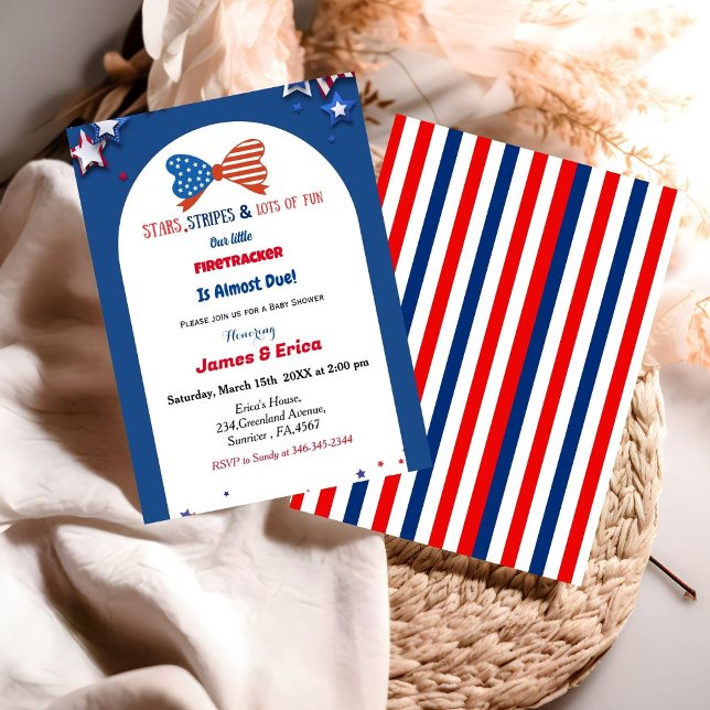 Invitation 4 juillet petit baby shower de pétard (Créateur téléchargé)