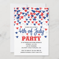 4 juillet pluie Blue Red White Star Party