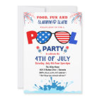 Invitation 4 juillet Pool Party