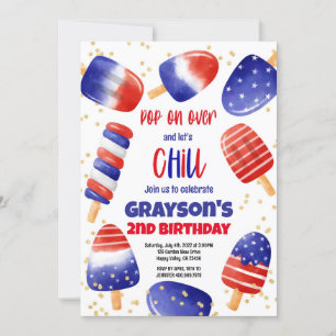 Invitation 4 juillet Popsicles Pool Party Pop sur Over Kid