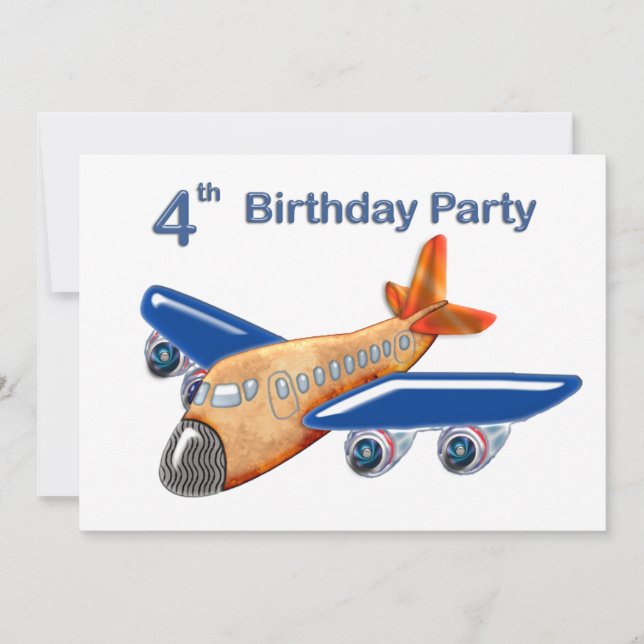 Invitation 4ème anniversaire d'avion extraordinaire (Devant)