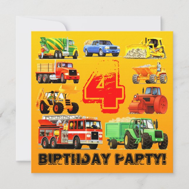 Invitation 4ème Grande fête d'anniversaire de camion (Devant)